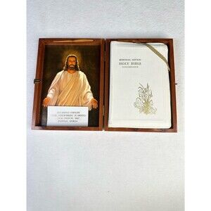The Holy Bible Memorial Edition King James United Steel Union Wooden Box